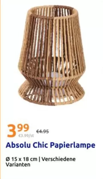 Absolu Chic Papierlampe