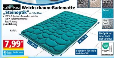 Cloud - Weichschaum-Badematte "Steinoptik"