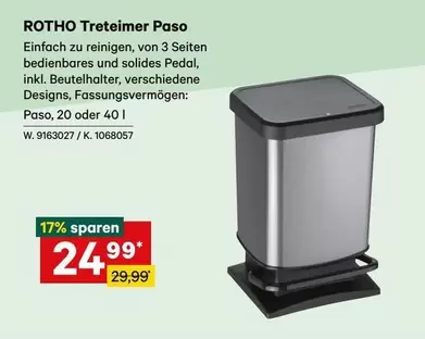 ROTHO Treteimer Paso W. 9163027 / K. 1068057