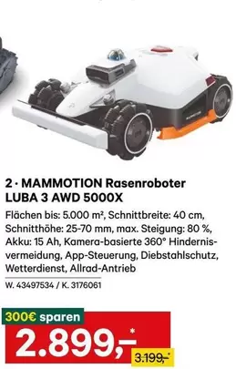 MAMMOTH Rasenroboter LUBA 3 AWD 5000X