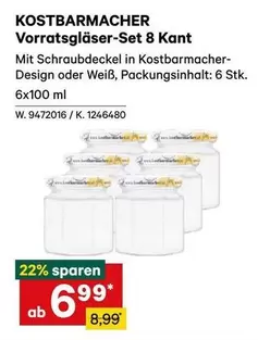 Vorratsgläser-Set 8 Kant