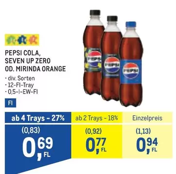 Orange - PEPSI COLA, SEVEN UP ZERO OD. MIRINDA ORANGE