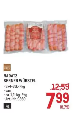Berner - BERNER WÜRSTEL - 3x4-Stk-Pkg