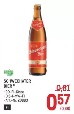 SCHWECHATER BIER 20-Fl-Kiste - 0,5-l-MW-FI - Art.-Nr. 20883