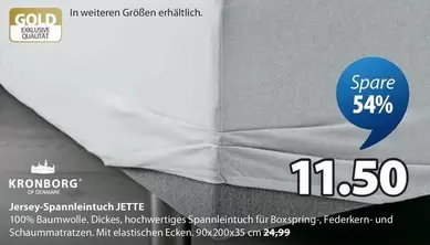 Gold - Jersey-Spannleintuch JETTE
