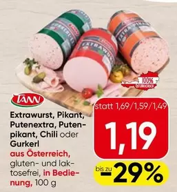 Extrawurst, Pikant, Putenextra, Puten-pikant, Chili oder Gurkerl