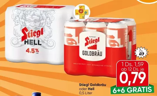 Stiegl -  Goldbräu oder Hell 0,5 Liter