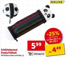 Schüttelpenal Panda/Fußball