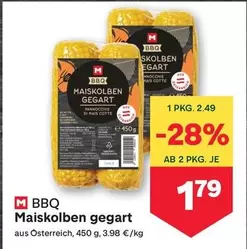 Maiskolben gegart