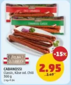 CABANOSSI Classic, Käse od. Chili