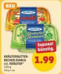 Kräuterbutter Becher Diablo od. Kräuter