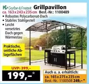 Grillpavillon ca. 163x243x235 cm