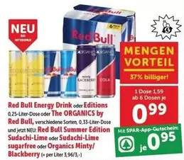 Red Bull -  Energy Drink oder Editions 0,25-Liter-Dose oder The ORGANICS by , verschiedene Sorten, 0,33-Liter-Dose
