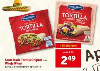 Tortilla Original oder Whole Wheat