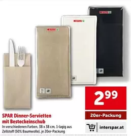 Dinner-Servietten mit Bestecktaschen