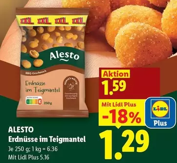 Erdnüsse im Teigmantel