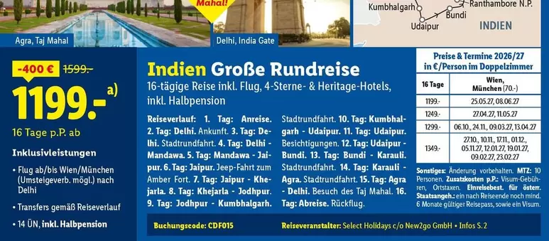 Indien Große Rundreise