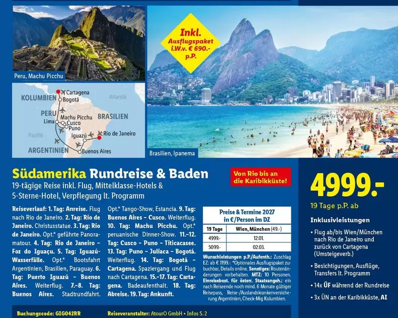 Baden - Südamerika Rundreise &