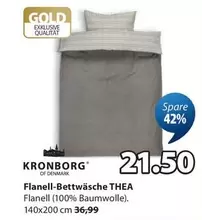 Gold - Flanell-Bettwäsche THEA