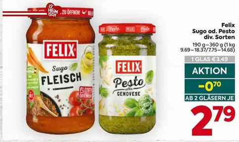 Sugo od. Pesto div. Sorten