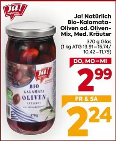 Bio - -Kalamata-Oliven od. Oliven-Mix, Med. Kräuter