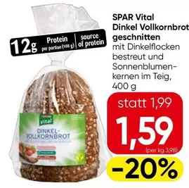 Dinkel Vollkornbrot geschnitten