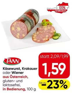 Käsewurst, Krakauer oder Wiener