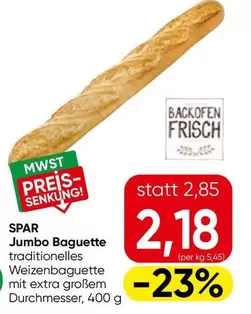 Jumbo Baguette traditionelles Weizenbaguette