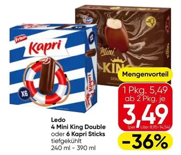 Mini King Double oder 6 Kapri Sticks