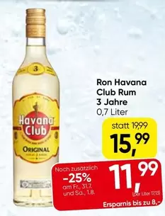 Ron Club Rum 3 Jahre