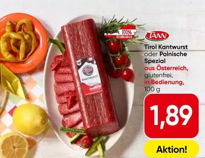 Tirol Kantwurst oder Polnische Spezial
