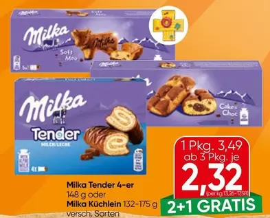 Milka -  Tender 4-er oder  Küchlein