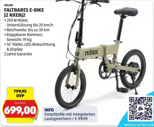 FALTBARES E-BIKE J2 NXEBJ2