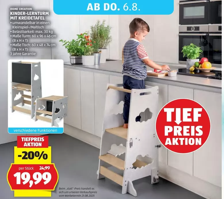 Kinder-Lernturm mit Kreidetafel