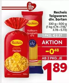 Teigwaren div. Sorten
