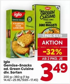 Gemüse-Snacks od. Green Cuisine div. Sorten