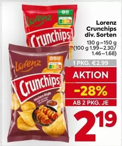 Crunchips div. Sorten