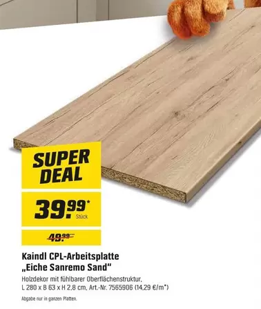Holzdekor "Eiche Sanremo Sand"