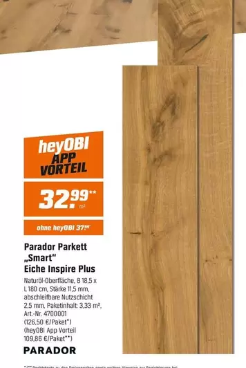 Parador Parkett "Smart" Eiche Inspire Plus