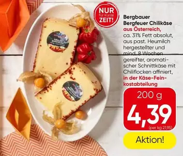 Bergfeuer ChiliKäse aus Österreich