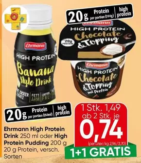 High Protein Drink or High Protein Pudding