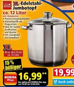 XL-Edelstahl-Jumbotopf
