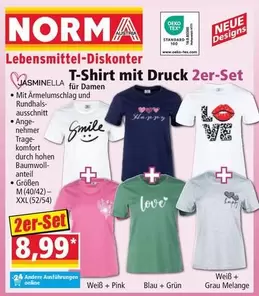 Pink - T-Shirt mit Druck 2er-Set