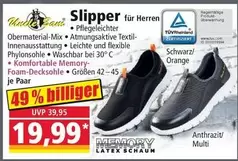 Schwarz - Slipper für Herren