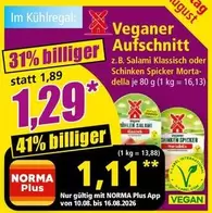 Vegan - er Aufschnitt