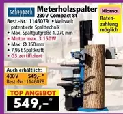 Meterholzspalter 230V Compact 8T
