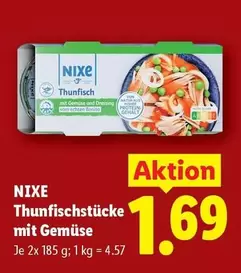 Thunfisch - stücke mit Gemüse