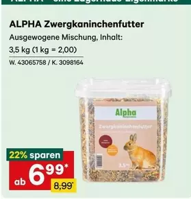 Zwergkaninchenfutter