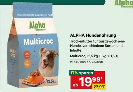 Hundennahrung Multicroc, 12,5 kg