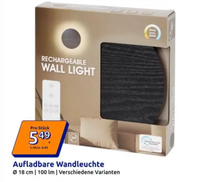 Aufladbare Wandleuchte